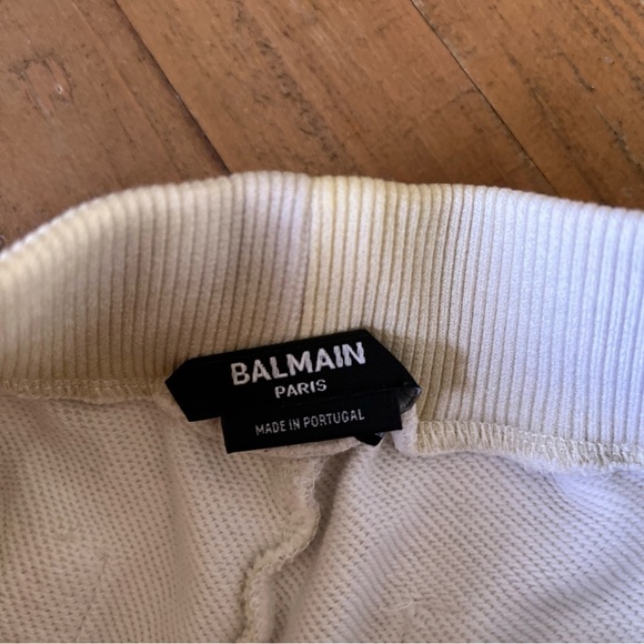 Balmain Ombré Logo Kids Hoodie And Shorts Set Size 6a Yellow Unisex Tie Dye - Picture 12 of 12